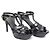 Saint Laurent Sandali con plateau e cinturino in vernice Nero - vista 11