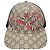 Gucci Canvas Snake Mesh Baseball Cap Braun