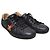 Gucci Sneakers Ace in pelle nera con ricamo ape e web Nero