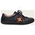 Gucci Sneakers Ace in pelle nera con ricamo ape e web Nero - vista 2