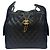 Chanel Borsa a tracolla media in caviar nero
