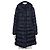 Moncler Damenlang Daunenjacke in Navy