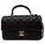 Chanel Neue Mini Top Handle Flap Bag aus Lammleder Schwarz - Ansicht 2