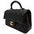 Chanel Neue Mini Top Handle Flap Bag aus Lammleder Schwarz - Ansicht 3