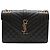 Saint Laurent Black Quilted Leather Gold-tone Envelope Medium Chain Shoulder Bag