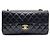 Chanel Borsa Baguette con catena in pelle di agnello Nero