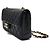 Chanel Borsa Baguette con catena in pelle di agnello Nero - vista 2