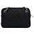 Prada Borsa a tracolla e crossbody in nylon trapuntato con catena Nero - vista 5