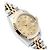 Rolex Relógio Datejust Feminino de Combinação Ouro Champagne e Diamantes Dourado - vista 11