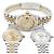 Rolex Relógio Datejust Feminino de Combinação Ouro Champagne e Diamantes Dourado - vista 23