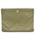 Chanel Clutch Chevron Medium Khaki Marrone  - vista 1