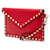 Valentino Clutch Rockstud Flap Rosso - vista 4