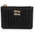 Miu Miu Tarjetero de piel napa para mujer Negro - vista 3