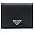 Prada Saffiano Leder Geldbörse Schwarz