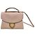 Salvatore Ferragamo Borsa a mano e a spalla Margo in pelle beige con Gancini Marrone
