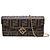 Fendi Portafoglio lungo FF Diamond Chain in pelle marrone e nera