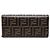 Fendi Portafoglio lungo FF Diamond Chain in pelle marrone e nera - vista 5