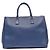 Prada Borsa Tote Saffiano Lux Blu - vista 3