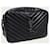 Saint Laurent Schwarze Monogramm-Kamera-Tasche aus Leder mit Quaste  - Ansicht 3