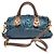 Prada Tote Bag e Shoulder Bag in Tessuto Gaufre Blu - vista 3