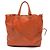 Prada Tote e borsa a tracolla in Vitello Daino Arancione - vista 3