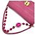 Miu Miu Borsa a Spalla Nappa Matelassé Crystal Rosa - vista 5