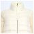Moncler Weiße Logo Damen Strickstrickjacke mit Gänsebauschen - Ansicht 2