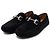 Salvatore Ferragamo Mocassins de conduite pour hommes en daim noir - vue 3