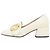 Gucci Décolleté in pelle bianca con dettaglio interlocking dorato da donna Bianco