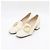 Gucci Décolleté in pelle bianca con dettaglio interlocking dorato da donna Bianco - vista 3