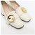 Gucci Décolleté in pelle bianca con dettaglio interlocking dorato da donna Bianco - vista 6