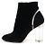Louis Vuitton Black Suede Leather Silhouette Heels Women's Ankle Boots