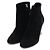 Louis Vuitton Black Suede Leather Silhouette Heels Women's Ankle Boots - view 3