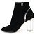 Louis Vuitton Black Suede Leather Silhouette Heels Women's Ankle Boots - view 4