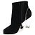 Louis Vuitton Black Suede Leather Silhouette Heels Women's Ankle Boots - view 8