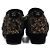 Chanel Scarpe da donna in tweed nero e oro, scamosciato e catena con logo - vista 7