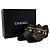 Chanel Scarpe da donna in tweed nero e oro, scamosciato e catena con logo - vista 8