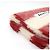 Acne Sciarpa a righe in misto lana e mohair Rosso - vista 3