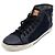 Louis Vuitton Sneakers alte in tela blu navy da uomo - vista 2