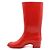 Chanel Stivali da pioggia da donna con logo CC Camelia rossa Rosso