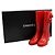 Chanel Stivali da pioggia da donna con logo CC Camelia rossa Rosso - vista 10