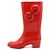 Chanel Stivali da pioggia da donna con logo CC Camelia rossa Rosso - vista 4