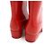 Chanel Stivali da pioggia da donna con logo CC Camelia rossa Rosso - vista 9