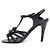 Chanel Scarpe con cinturino da donna in pelle nera con camelia CC Nero - vista 4