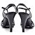 Chanel Scarpe con cinturino da donna in pelle nera con camelia CC Nero - vista 5