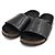Saint Laurent Sandali in pelle Jimmy Logo Stitch da donna Nero - vista 3