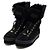 Louis Vuitton Sneakers da donna in scamosciato nero e pelliccia di coniglio - vista 3