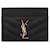 Saint Laurent Gestepptes Monogramm-Kartenetui Schwarz