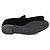 Hermès Mocassino Paris in scamosciato con logo dorato da donna Nero - vista 5
