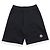 Moncler Pantaloncini dritti in cotone con patch logo (Navy) Blu